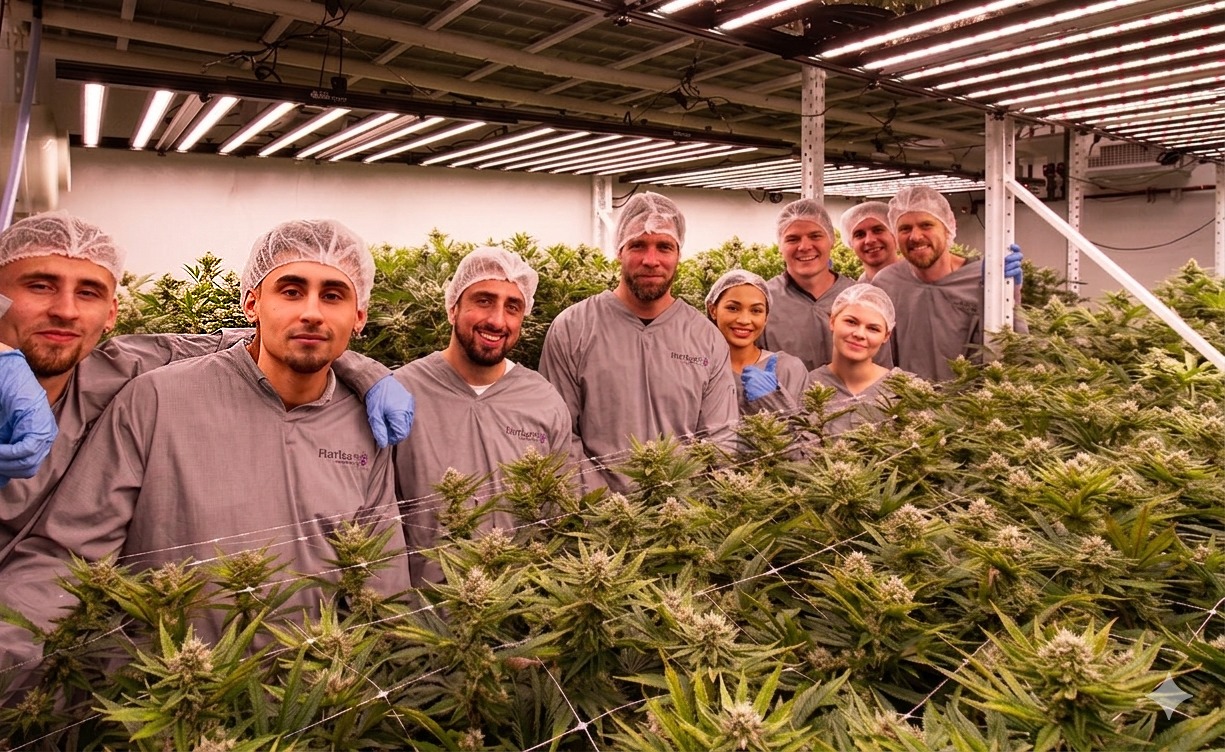 Evergreen Medica team in the flower room